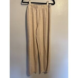 Tinsel Town Womens wide leg sz large elastic waist stretchy cream colored